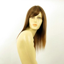 Parrucca donna castano chiaro mechato biondo dorato rame: vera 6bt27b