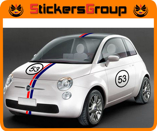 Adesivi herbie per fiat 500 - per,