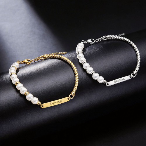 Bracciale acciaio inox maglia - acciaio,