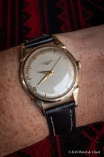 Orologio Windup Uomo Vintage Longines Commander Riempito Oro 10k con Scatola