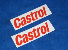 2 adesivi CASTROL rosso