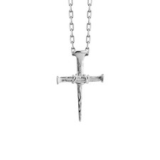 Collana Nails Cross in argento