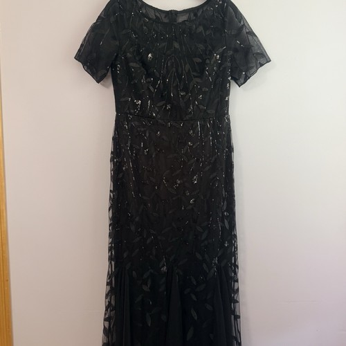 Women black sequin floral - black,
