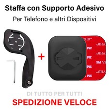 Staffa Manubrio Supporto per Garmin con Adesivo Bici porta Telefono GPS