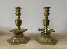 Coppia Di Candelabri In Ottone