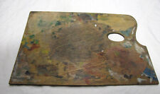 Antica tavolozza da pittore vintage in legno tavola colori pittura a mano libera