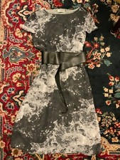 Vestito midi Made in Italy Elisa Landri anni ‘90- 100% viscosa -abito Nefertiti