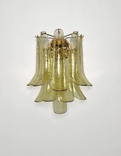 Coppia di applique Murano vintage italiane - Mazzega - 10 bicchieri verdi