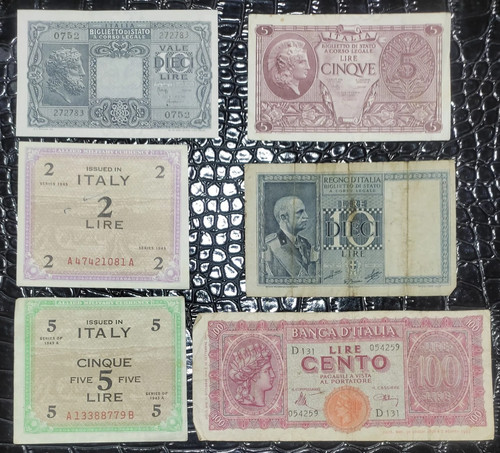 Lotto banconote italiane - lotto, regno