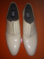  Scarpe Uomo cerimonia MOCASSINI white shoes D&G Dolce E Gabbana Misura 10 44 