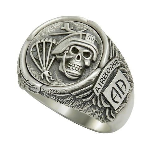 Anello uomo teschio argento