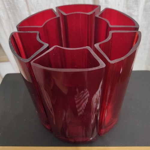 Vaso modulare vetro rosso - vaso,
