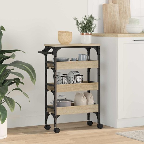 Carrello cucina rovere - carrello,