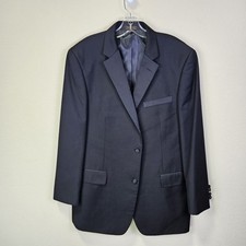 Luciano Faretti giacca smoking uomo 44R nero formale raso lana matrimonio italiano