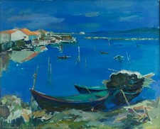 Grande Dipinto Marina Stagno