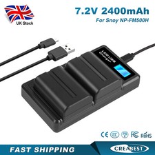 2x 2400 mAh NP-FM500H batteria