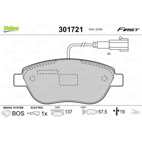 Pastiglie freno valeo set - freno,