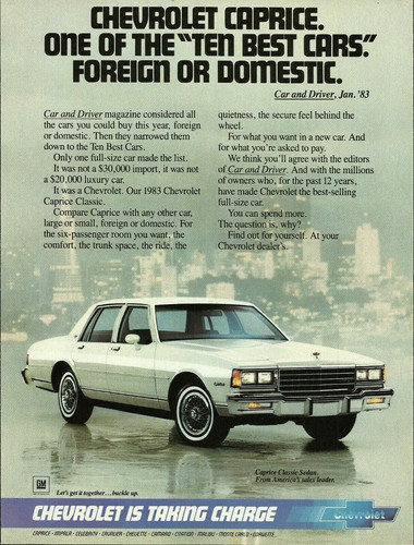 Pubblicità chevy caprice - chevy,