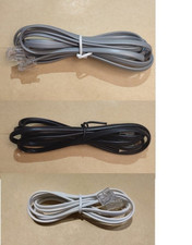 3 pezzi Prolunga CAVO TELEFONICO PER MODEM, TELEFONO, varie colori e misure