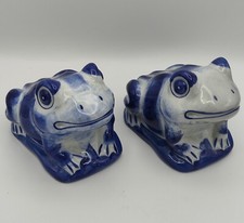 FROG Coppia Di Rane Da Collezione     Vintage     Porcellana 