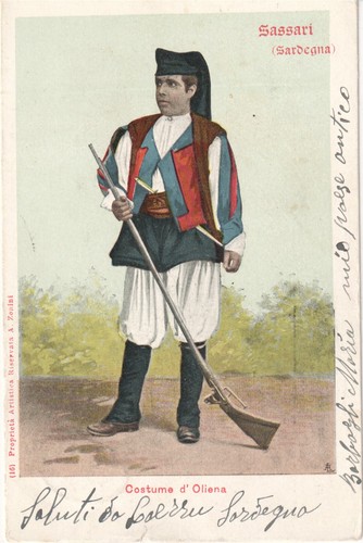 Sassari costume oliena - sassari,