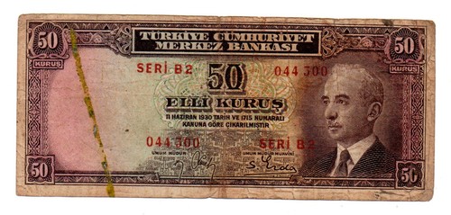 Turchia rara banconota da 50 - -,