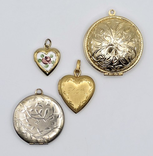 Vintage locket pendant lot 4 - locket,