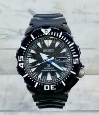 Orologio Seiko Prospex Monster 44mm Automatico Subacqueo 200M Quadrante Nero Funziona benissimo