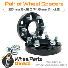 Distanziali ruota bullonati (2) 6x120 74,6 20mm per Ford Transit Custom [Mk2] 23-24