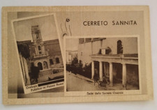cs661 cartolina cerreto sannita orologio pubblico sede della societa' operaia