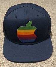 Cappello Berretto SnapBack Vintage anni 80 Med-Large Apple Mac Macintosh Computer Nuova Era USA