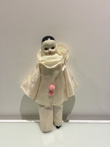 Poupée pierrot porcelaine - pierrot,
