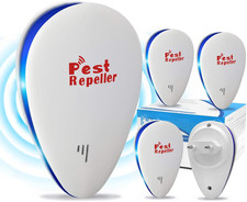 4 Pack Repellente Ultrasuoni per Topi, Antizanzare Ultrasuoni, Sicuro E Innocuo,