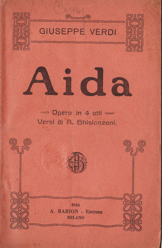 Libretto opera aida - libretto, d'