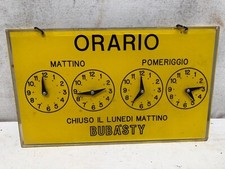 Targa orario di negozio