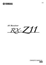 Yamaha RX-Z11 Receiver Owners