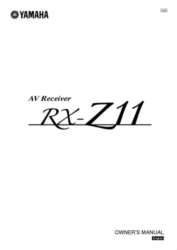 Yamaha z11 ricevitore - rx-z11,