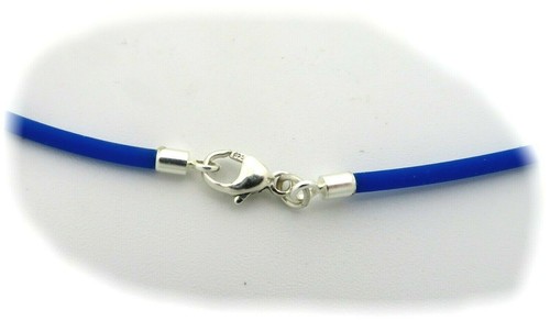 Collana blu caucciù - collana,