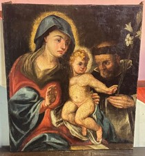 Antico dipinto religioso olio