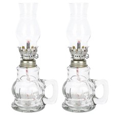 Lampada da campeggio a cherosene da 2 pezzi Lampada portatile a olio in