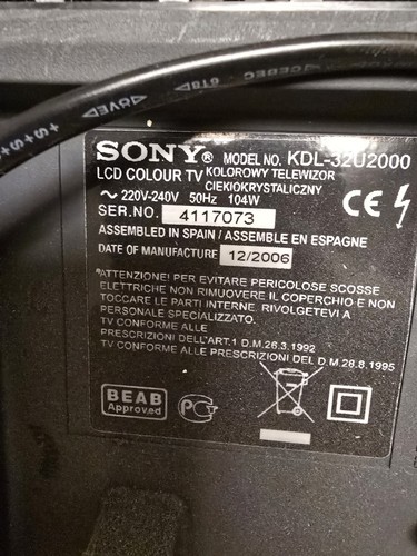 Sony pollici kdl - sony, tv
