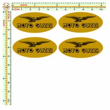 Moto guzzi oval stickers gold