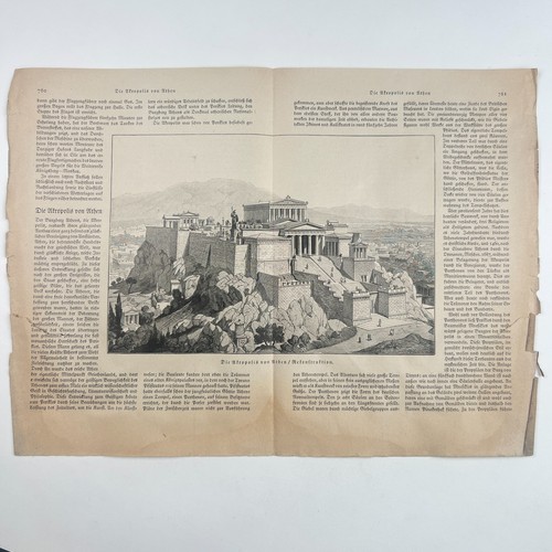 Akropolis athen original druck - athen,