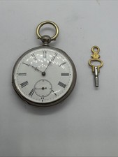 Antico orologio da tasca Anversa 49mm 16s .800 argento carica chiave funzionante