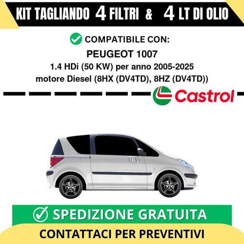 Tagliando per peugeot 1007 4 - tagliando,