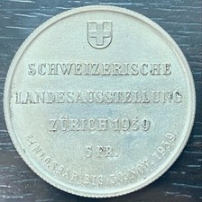 Svizzera - 5 Franchi - 1939 -