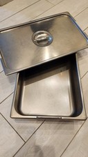 Teglia Rostiera Lasagniera in acciaio inox con coperchio 50x30x10 cm
