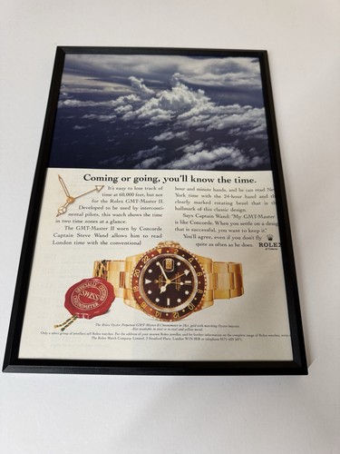 Framed vintage original rolex - framed,