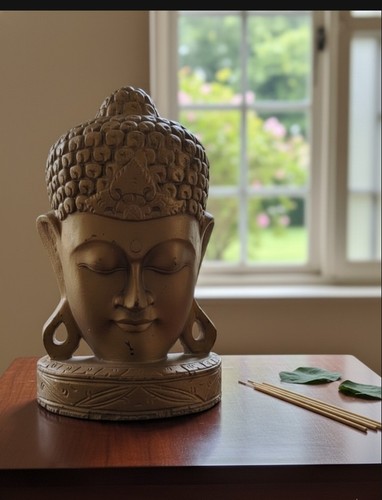 Statua testa buddha - di, cm