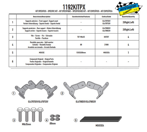 Kit givi 1192kitpx - kit,